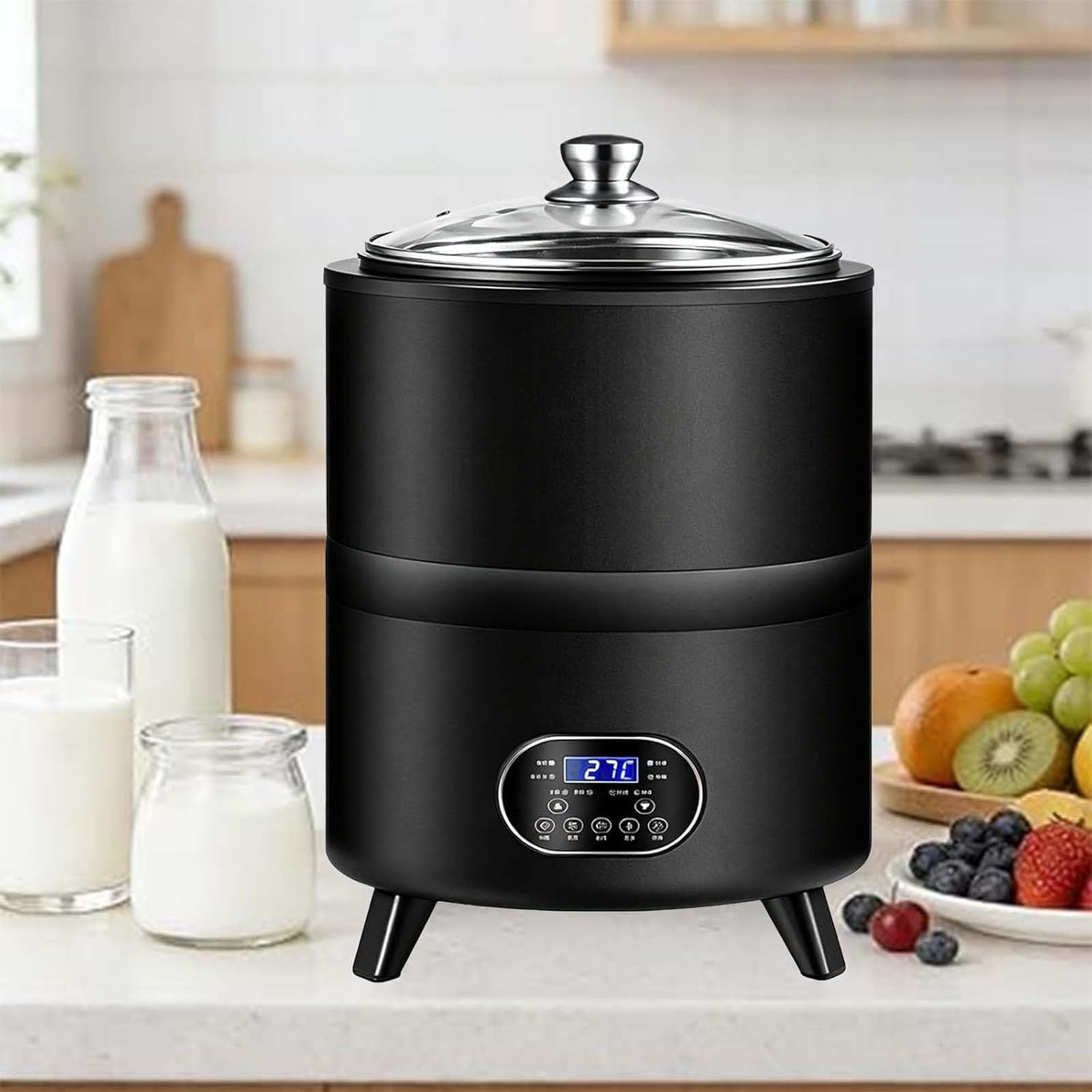 fnotlfue 8l Commercial Yogurt Maker, Automatic Yogurt Fermentation Machine With Time And Temperature Control, 360° Constant Temperature, For Yogurt, Greek Yogurt, Natto And Rice Wine