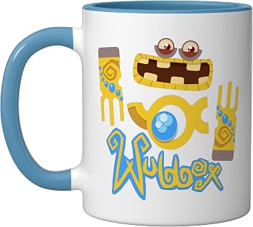 My Singing Monsters Wubbox T-shirt Ceramic Mug, Blue/White