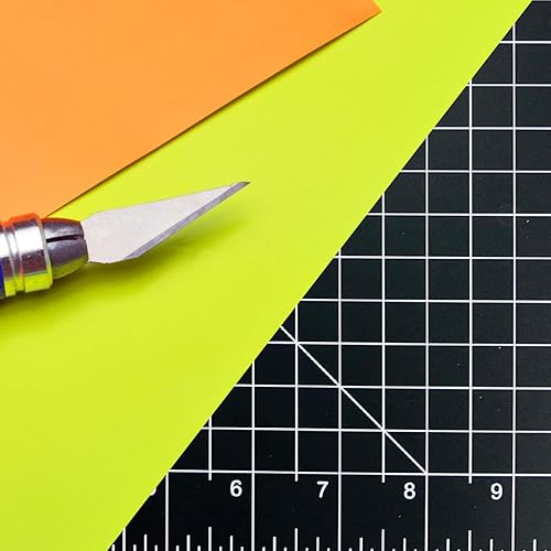 Miniatura 4 de ARTIST'S BEST - Alfombrilla de corte autorreparable negra de 12 x 18 pulgadas | Construcción de PVC duradera | Cuadrícula con unidades SAE y