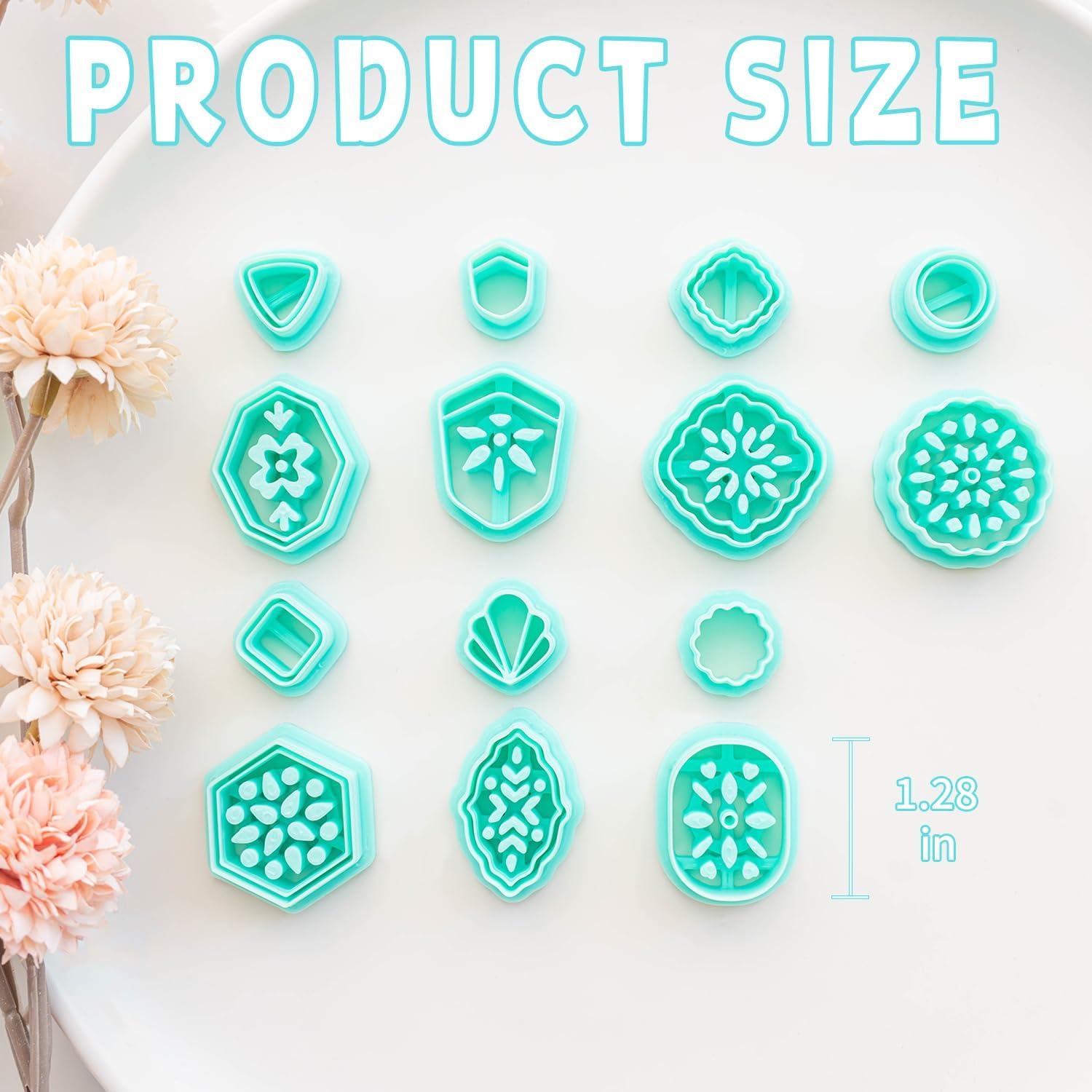 TAINSKY Organic Shape Clay Earring Cutters, 14 Pcs Boho Polymer Clay Cutters - Image 5