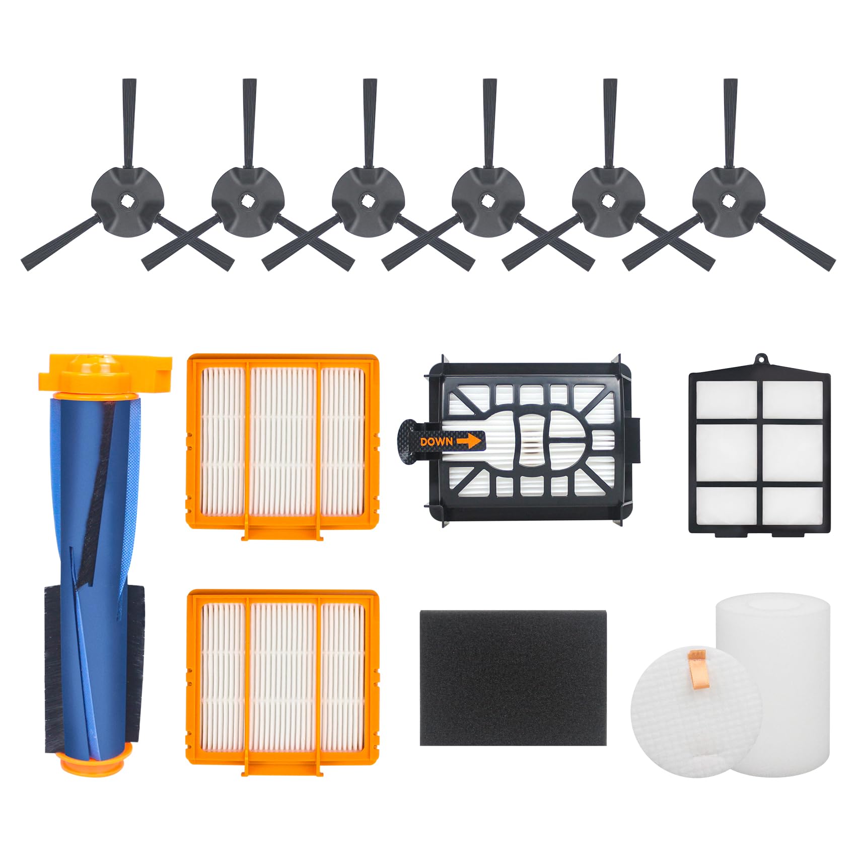 Photo 1 of Replacement Parts Compatible with Shark UR2360EEUS UR2360S UR2360 UR2360EEUS X3 Ultra Robot Vacuum (14 Pack)