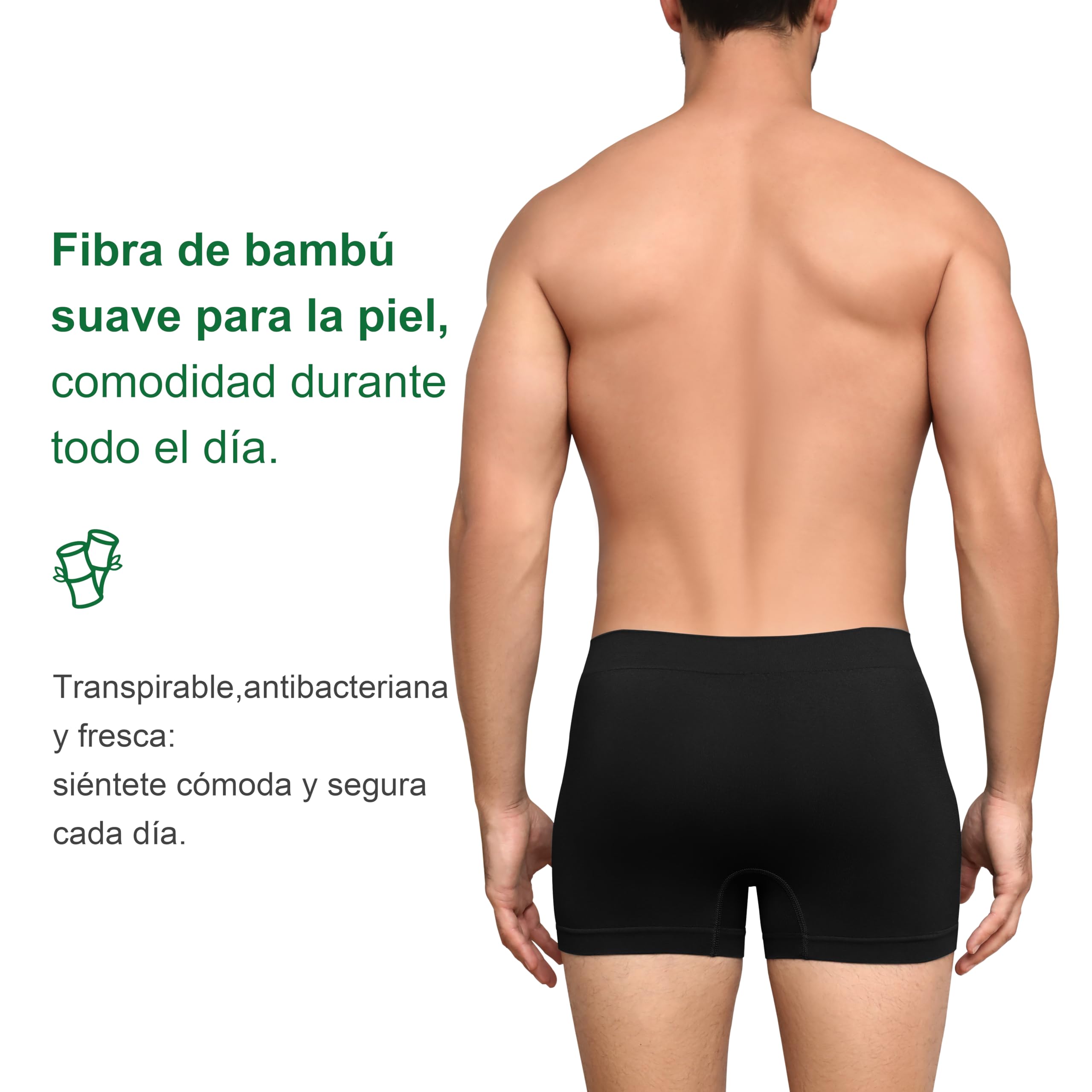 Channo Calzoncillos de Bambú para Hombre Sin Costuras: Material Natural Fresco y Suave para una Comodidad Duradera
