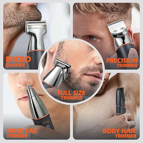 Miniatura 2 de DSP Recortadora de barba recargable para el cuerpo, afeitadora de pelo facial para nariz, oreja, máquina de corte de pelo público IPX7 impermeable