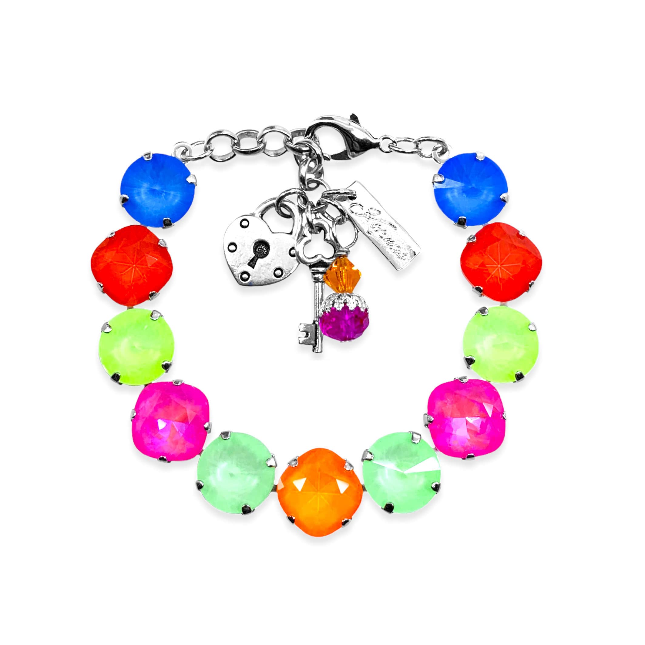 SHE'S ELECTRIC 12mm Charm Bracelet *Genuine Crystal *Pick your Finish *Karnas Design Studio™ (Rose Gold)