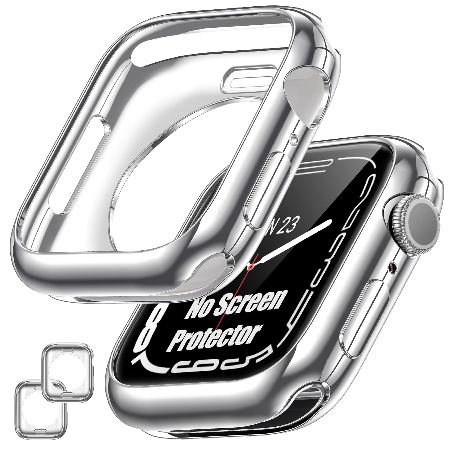 [2 Pack] Goton Bumper Case for Apple Watch 42mm, [No Screen Protector] Slim Soft TPU Shockproof Case Cover Bumper Protector Accessories for iWatch