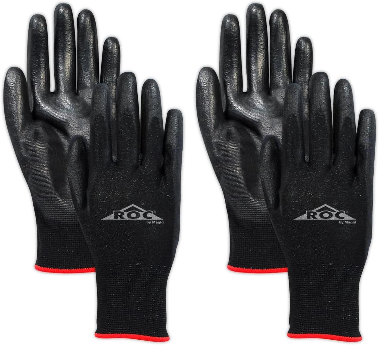 MAGID General Purpose Dry Grip Polyester Work Gloves, 12 PR, Ultra-Lightweight Polyurethane Coating, Size 6/XS, Reusable, 18-Gauge (GP180) (Pack of 2)