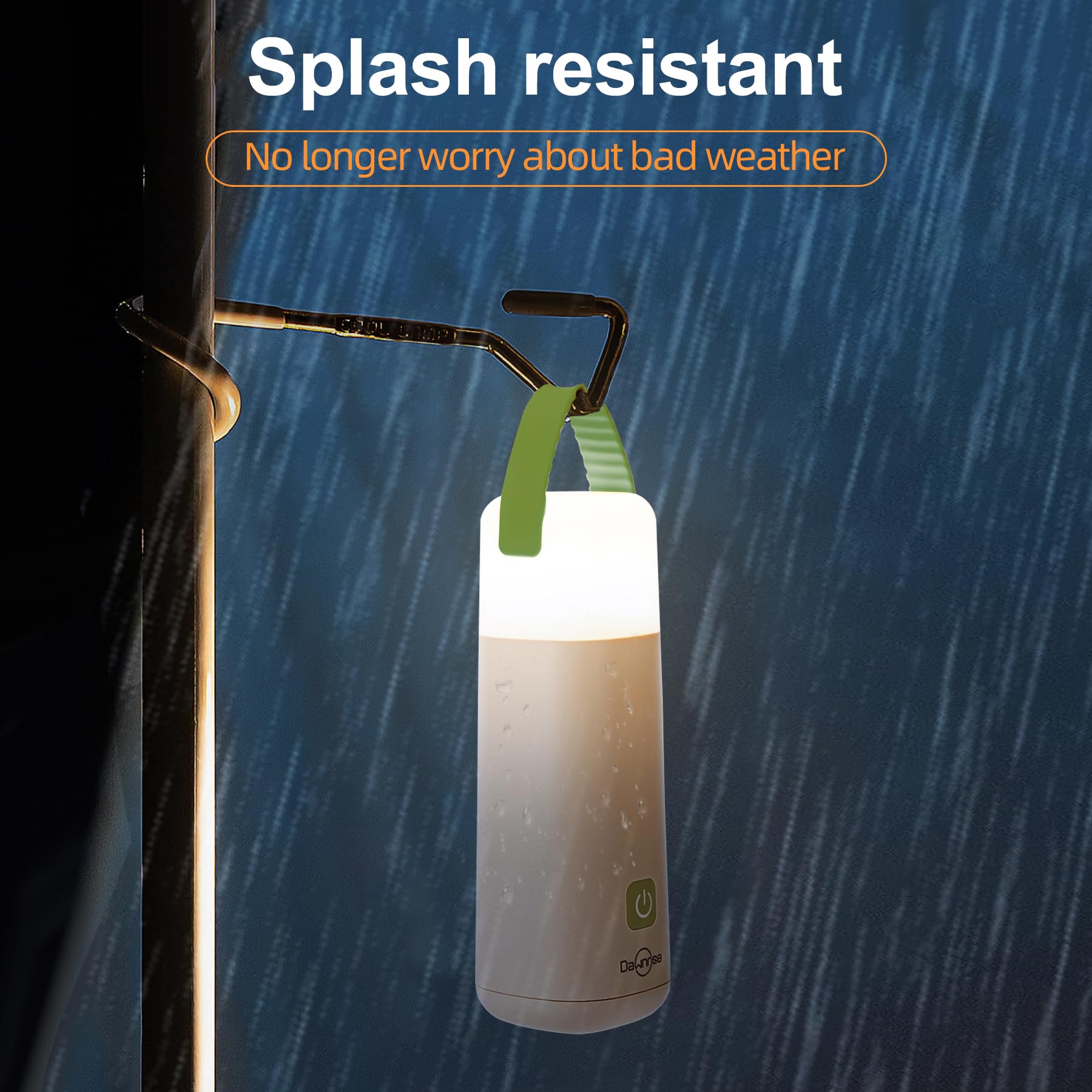Dawnrise Lanterna da campeggio a LED da 350 lm, fino a 350 ore, luce da tenda da campeggio, 3200 mAh, 4 modalità di luce con luce rossa, luce di emergenza portatile per interruzioni di corrente,