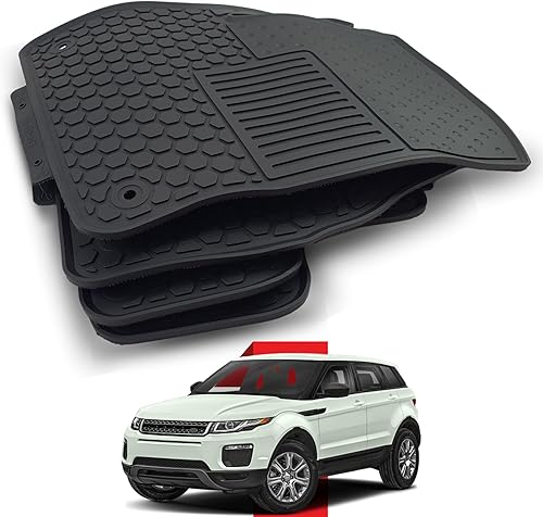 Alfombrillas para Land Rover Range Rover EVOQUE 2012 2013 2014 2015 2016 2017 2018 2019 Juego de alfombrillas de goma para todo tipo de clima, color