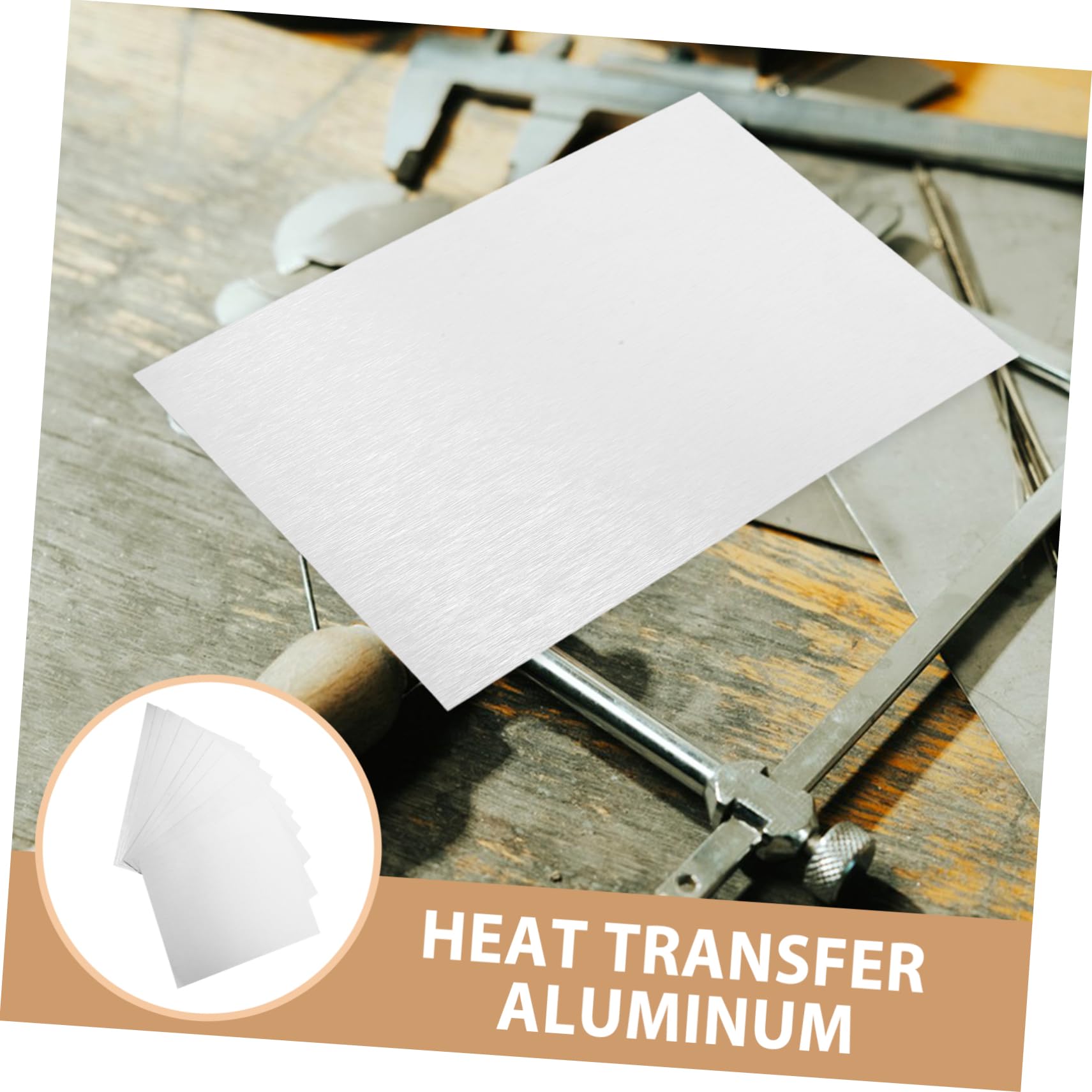 Láminas de Aluminio para Sublimación en Blanco, 10 Piezas Plata