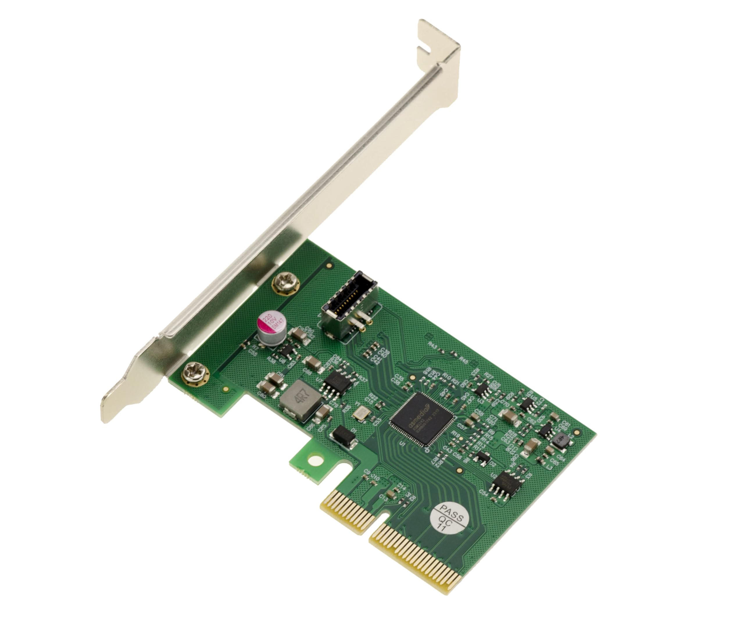 KALEA-INFORMATIQUE Scheda controller PCIe x4 USB-E 1 porta interna USB 3.2 Gen 2x2 20G Tipo E, con chipset ASM3242, profilo alto e basso