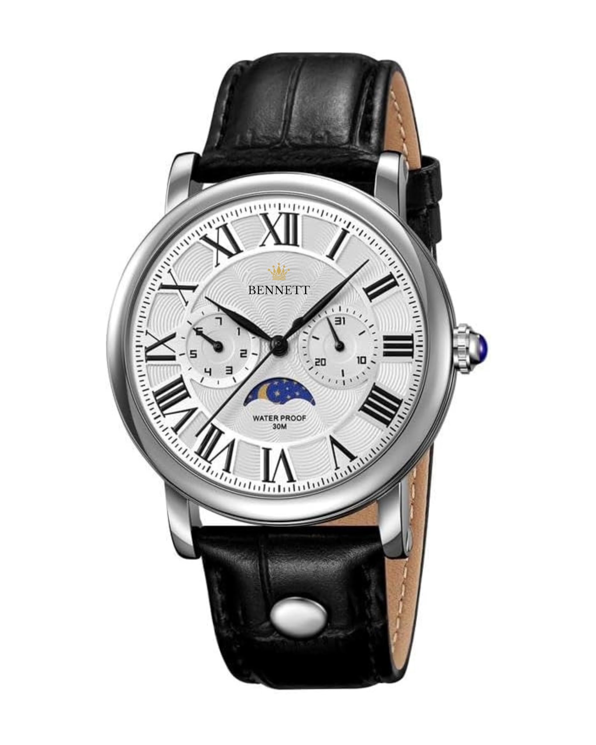 Celest Limited Edition Men’s Watch with Japanese Quartz Movement | Sun & Moon Phase | Premium Analog Dress Watch | Classy Watches for Men-image-22