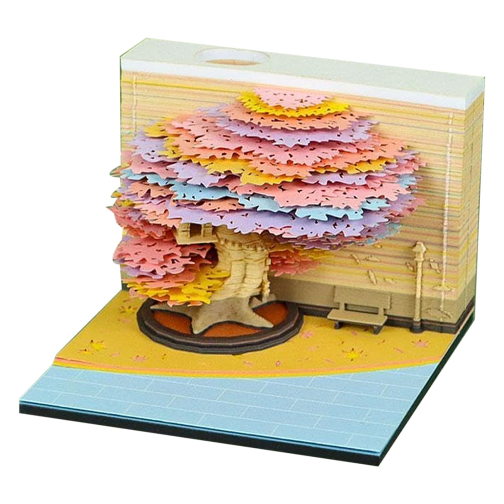 3D-Kalender 2026, 3D-Baumkunst-Kalender, Memo-Block | Papierskulptur, Kunst und Handwerk, Heimdekoration für Lehrer, , Studentenwohnheim, Büro, Party, Weihnachten, Neujahr