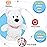 Hopearl Talking Singing Westie with Pink Bib Repeats What You Say Dog Walking Puppy Electric Interactive Animated Toy Speaking Plush Buddy Gifts for Toddlers, White, 9\'\'