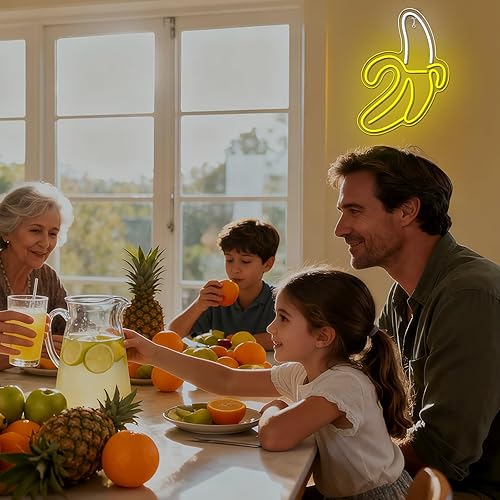 Miniatura 8 de Señales de neón de plátano, luces de neón LED, luces decorativas de arte en la pared, luces de neón para la pared de la habitación, dormitorio de