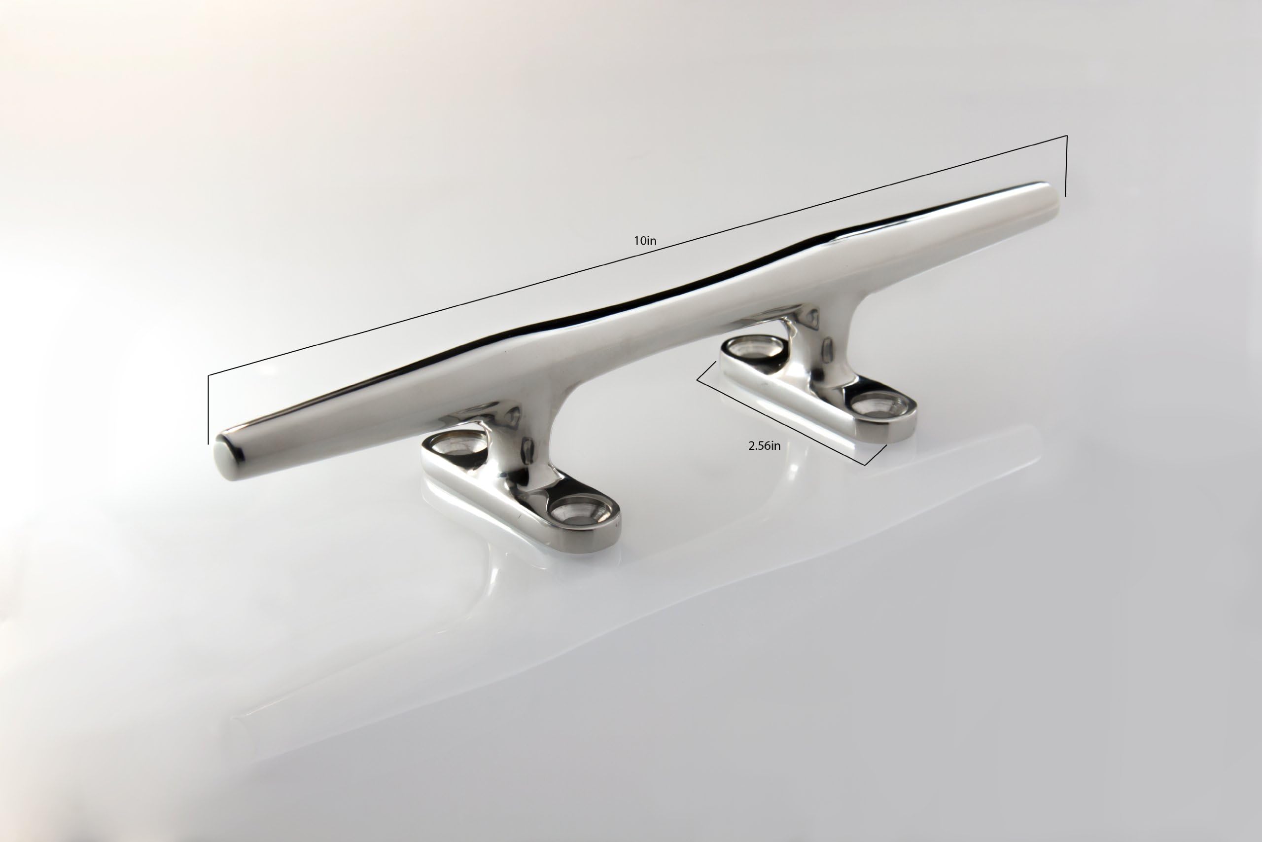 Stainless Steel Heavy Duty Marine Hollow Base Boat Cleat 10"