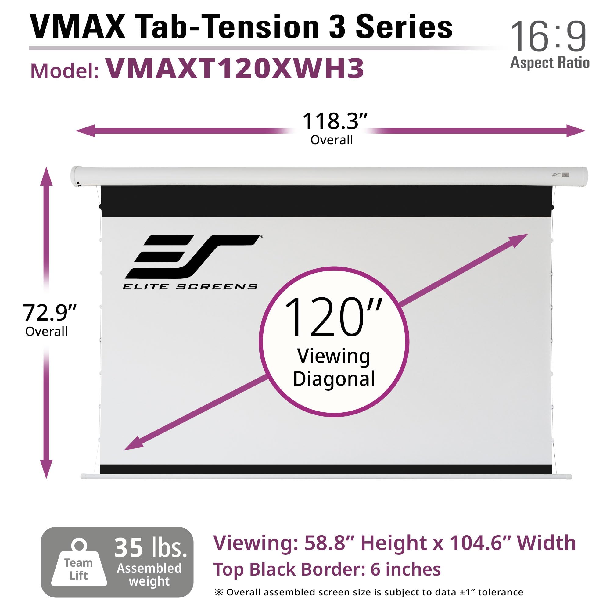 Amazon | Elite Screens VMAX タブテンション3 125インチ