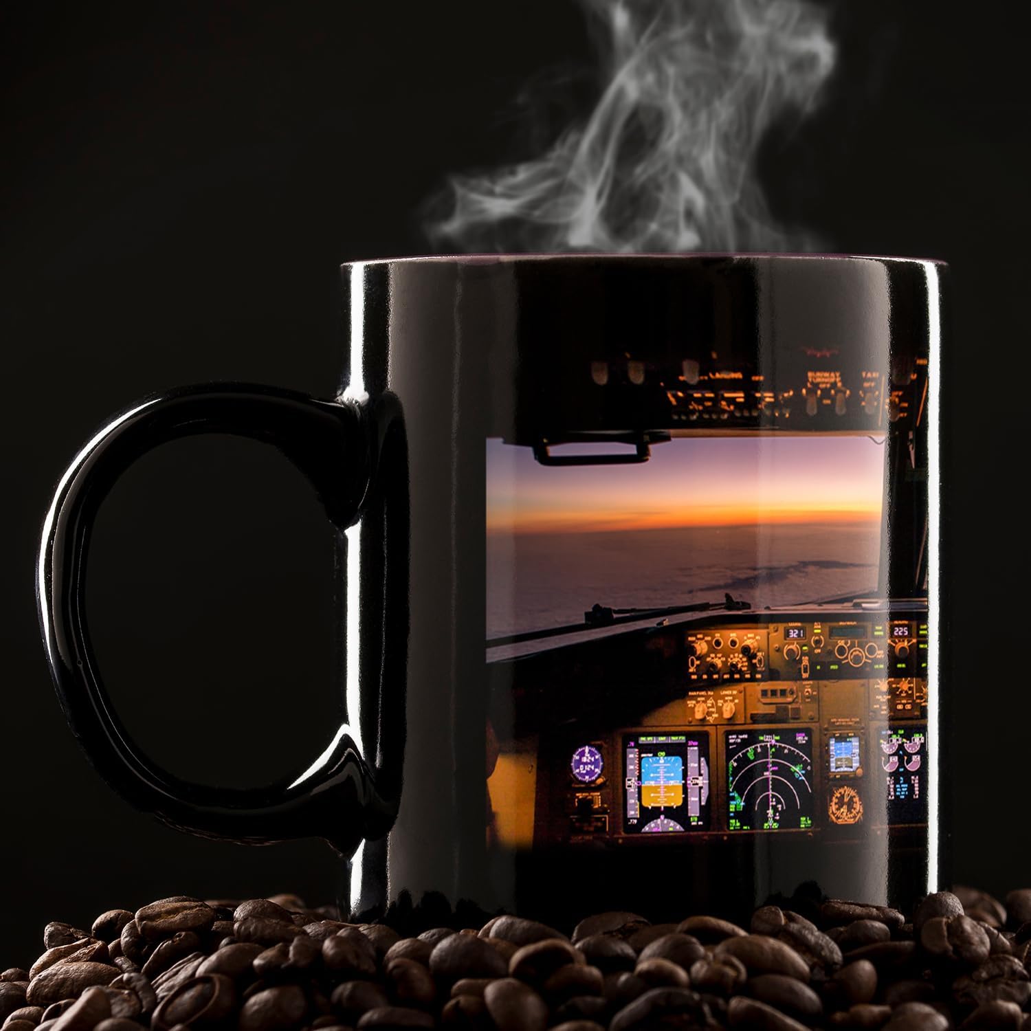 Funny Gifts for Pilot, Aviation Indicator Sunset Coffee Mug, Birthday Christmas Gifts for Pilot Airline Mechanic Aviator Airman Flyer Tea Cup 11 OZ - Image 2