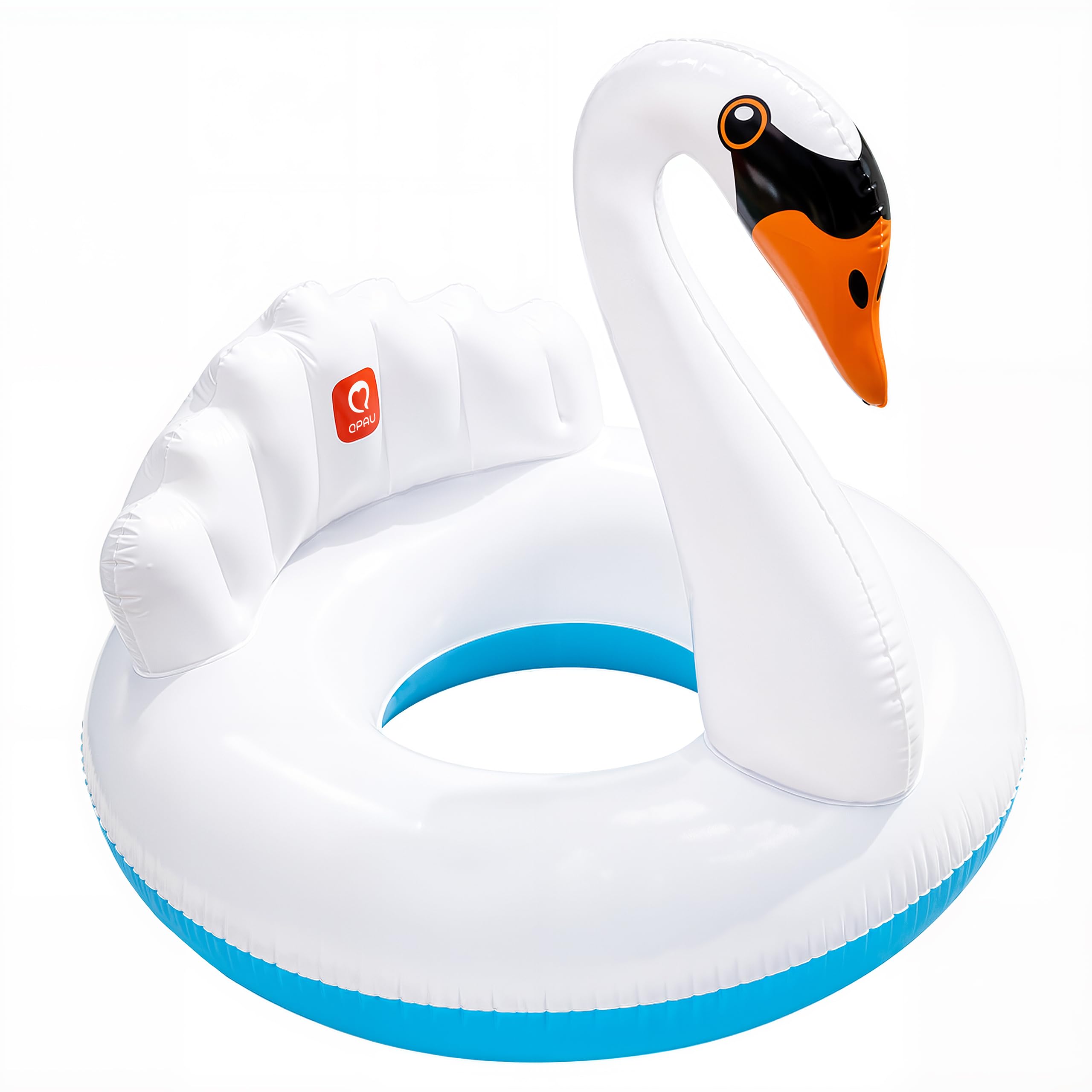 QPAU Inflatable Swan Pool Float for Adults & Kids Small