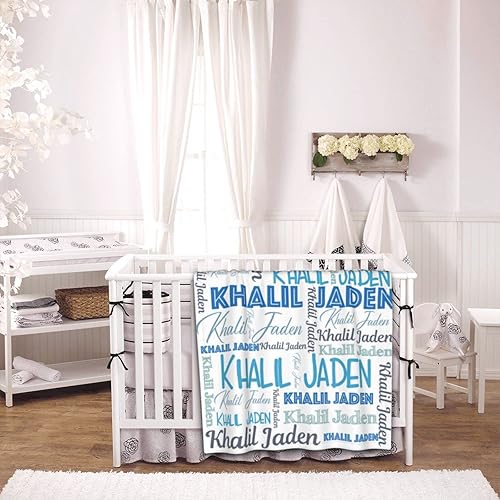 Miniatura 55 de Manta personalizada para bebés, niñas y niños, mantas de bebé personalizadas con nombre, mantas personalizadas para niños, manta de bebé