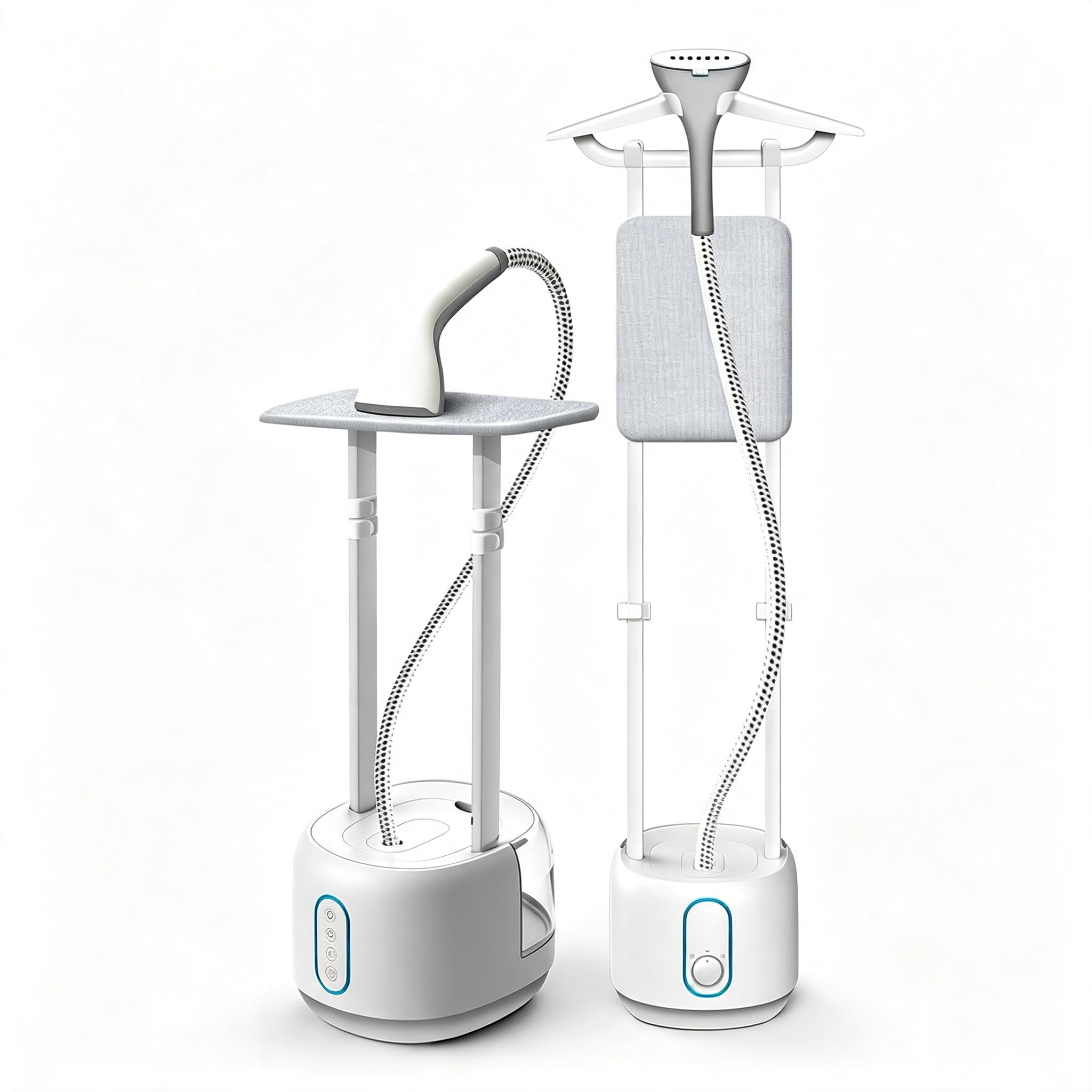 Stiratore di Vestiti 2000W | 3 impostazioni vapore, serbatoio acqua da 3L, altezza regolabile per vapore verticale e orizzontale, adatto a tutti i tessuti