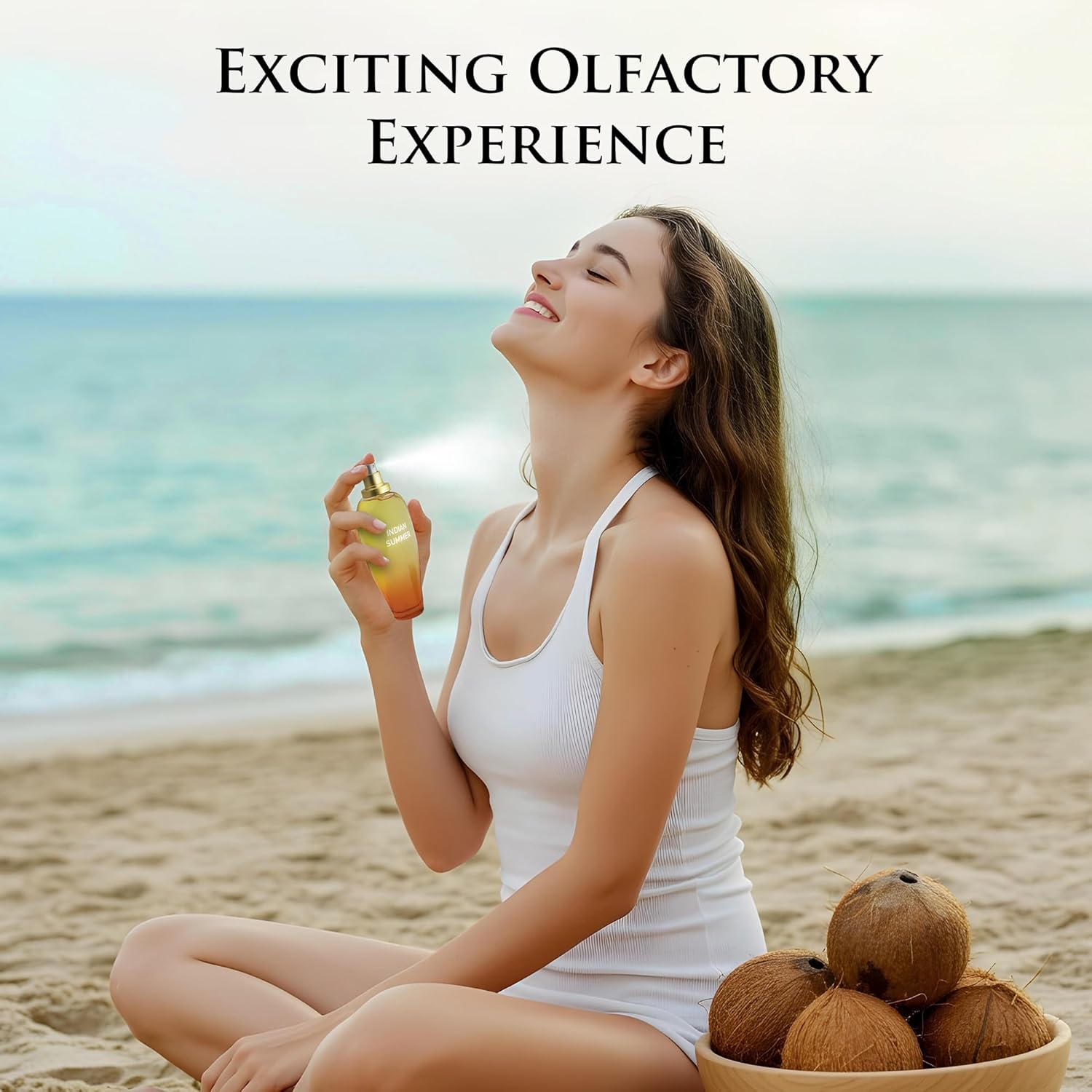 Indian Summer for Women 3.4 Fl Oz- Opening Scents of Mango, Nectarine & Orange - Sweet, Milky & Tropical Aromas of Coconut Blend - Base Notes of Sandalwood & Musk - Natural & Paraben Free, Parfume - Image 5