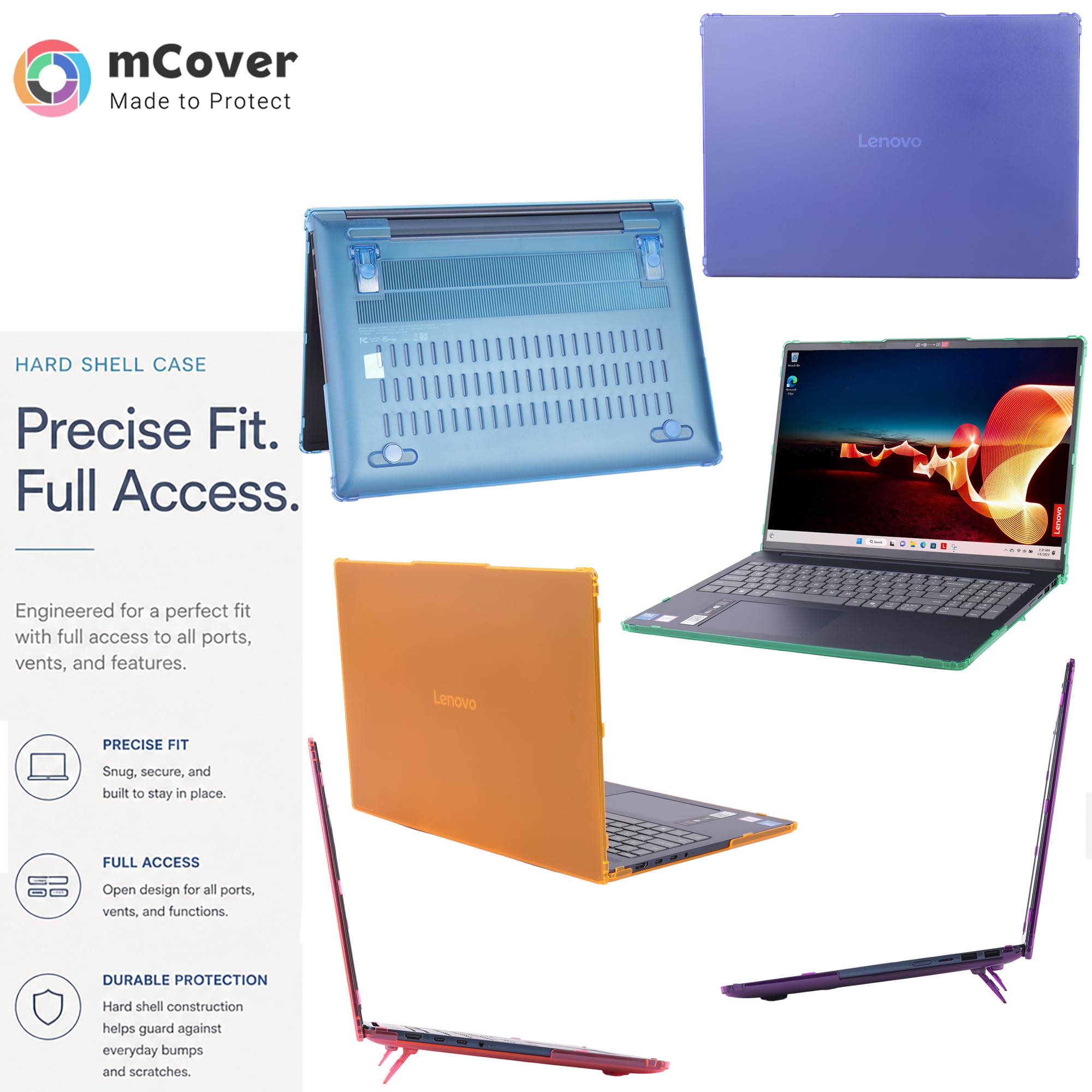 mCover Coque uniquement compatible avec les ordinateurs Windows Lenovo IdeaPad Slim 5 16AHP10 16ARP10 16AKP10 16AKP10 16IRH10 16IAH10 16IRU9 16ABR8 (non compatible avec d'autres modèles Lenovo) - Rose