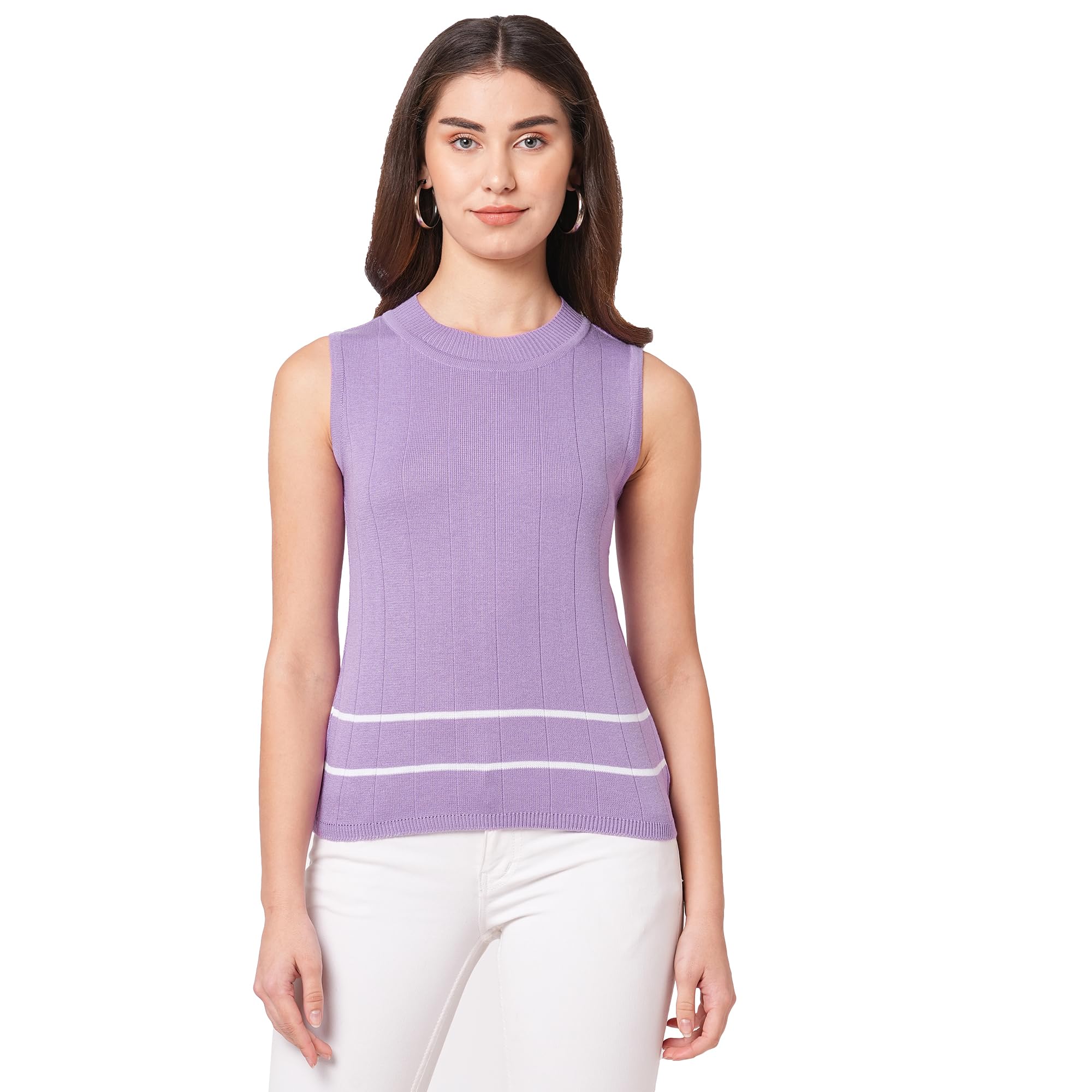 go-4 it Go.4.it Women's Crew Neck Ribbed Sleeveless Tank Top-picture-17