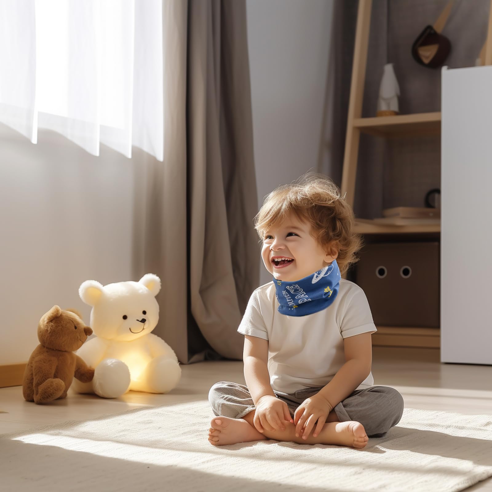 Amexo 4 piezas Pañuelos de Cuello para Niños, Bufanda Algodón Bebé, mantener caliente elasticidad Braga Cuello Bebé, Multifuncional resistente al viento Niños Bufanda para invierno primavera y otoño