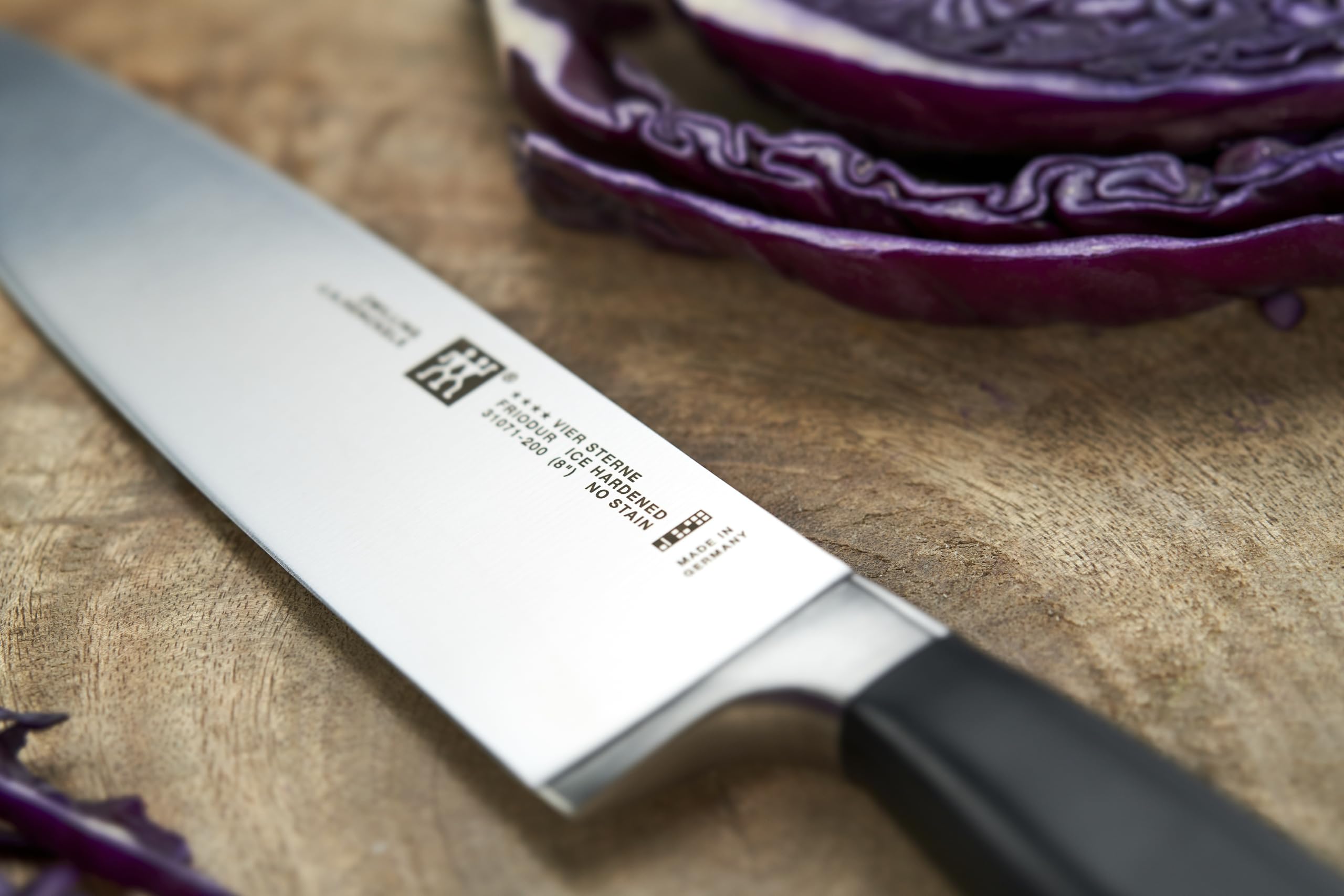 ZWILLING Vier Sterne Messerset, 2-teilig (Kochmesser 20cm, Spickmesser 10cm), Rostfreier Spezialstahl, Ergonomischer Kunststoff-Griff, Schwarz [Made in Germany]