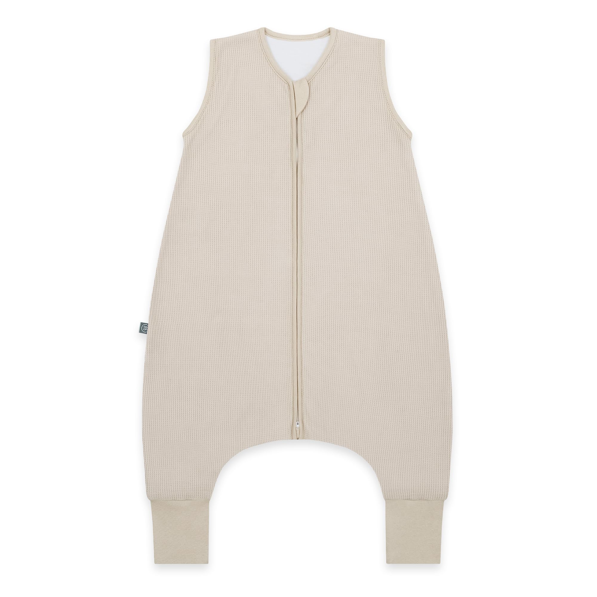 emma & noah Baby Schlafsack mit Füßen 1.0 TOG, Ganzjahres Schlafsack mit Beinen für den Frühling, Sommer und Herbst, 100% Bio-Baumwolle, Oeko-TEX Zertifiziert (Essential Beige, 80 cm)