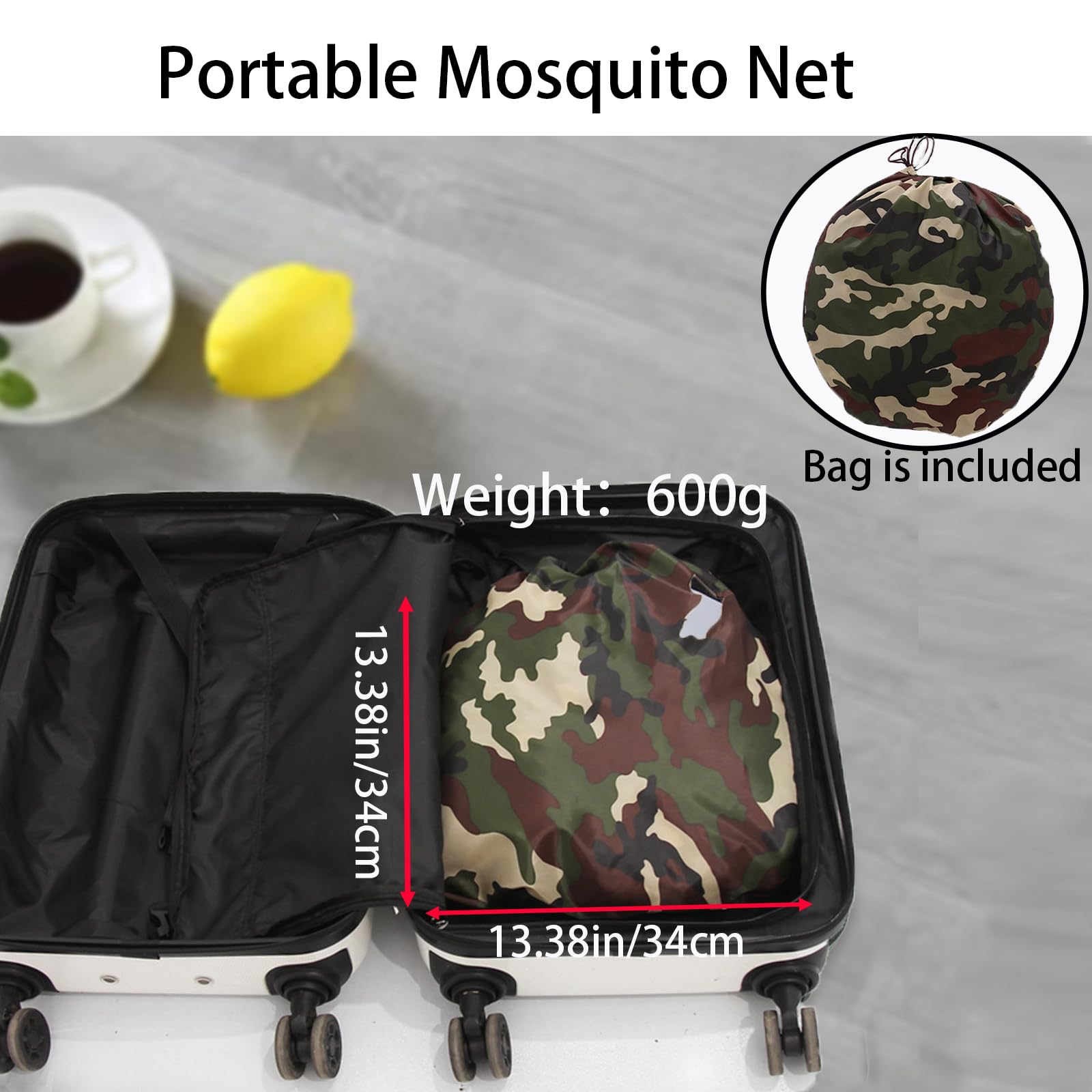CMINGJ Tragbares Moskitonetz, faltbar, Pop-Up-Reise-Moskitonetz für Bett, kostenlose Installation, geeignet für Baby-Erwachsene, Schlafzimmer, Camping, Nickerchen, Terrasse, Reißverschluss unten