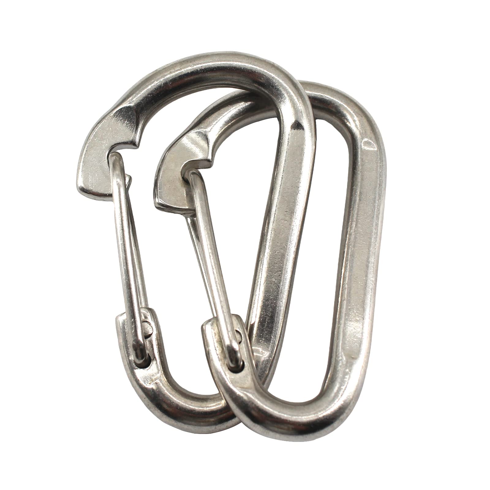 Chiloskit - Moschettone girevole in acciaio inox, doppio gancio girevole a gancio, gancio per catene, 5 pezzi, M4, 0,9 x 0,9 cm