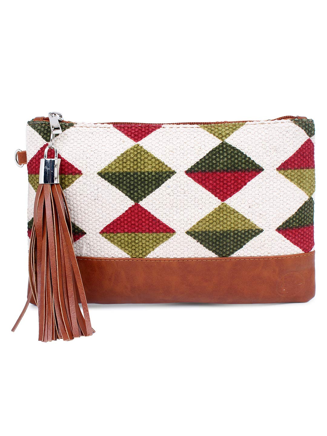 SPICE ART Women Durrie Clutch Multi Printed Canvas Hand Purse Girls Casual Stylish Daily Use Wristlet Zipper Pouch