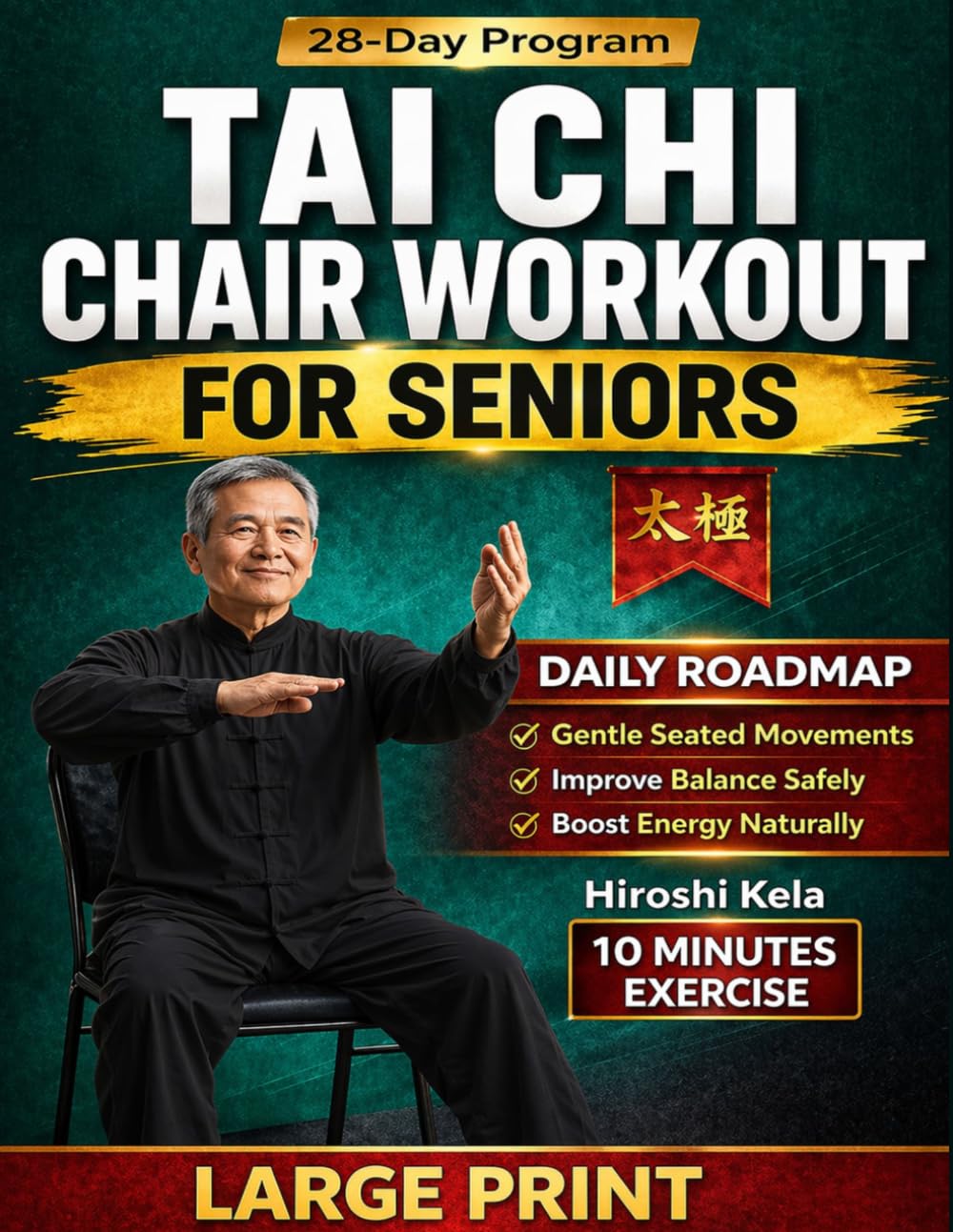 Tai Chi Chair Workout for Seniors: Gentle Seated Exercises Chart to Improve Balance, Reduce Pain, Boost Mobility, and Stay Active Safely at Any Age in Just 10 Minutes a Day