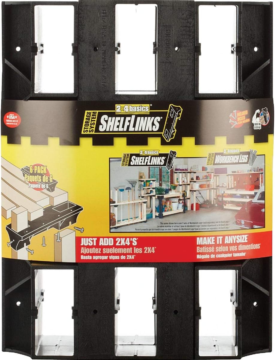 Heavy Duty Black Resin Shelf Bracket Set