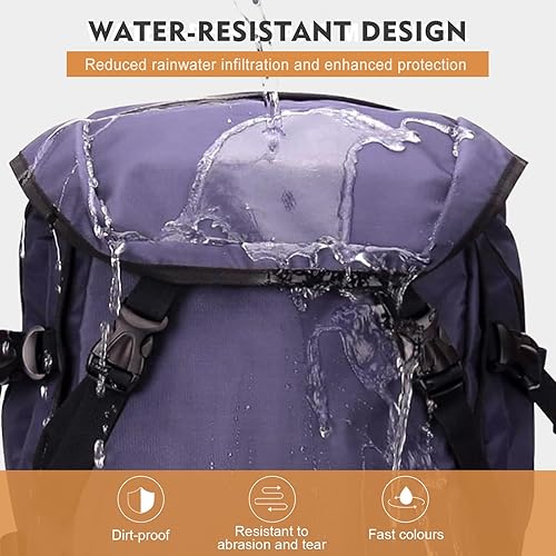 Miniatura 7 de VGCUB Mochila de viaje grande, mochila de transporte para mujeres y hombres, mochila de gimnasio aprobada por aerolíneas, A1-azul pavo real, Grande