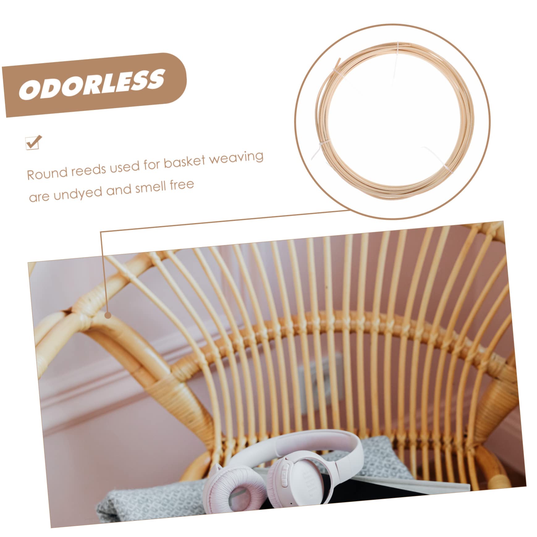 1 rollo de material de tejido de ratán, kit de reparación de muebles, kit de reparación de mimbre, cesta de cinchas, mimbre de ratán, material de reparación de muebles, correas de madera, caña natural