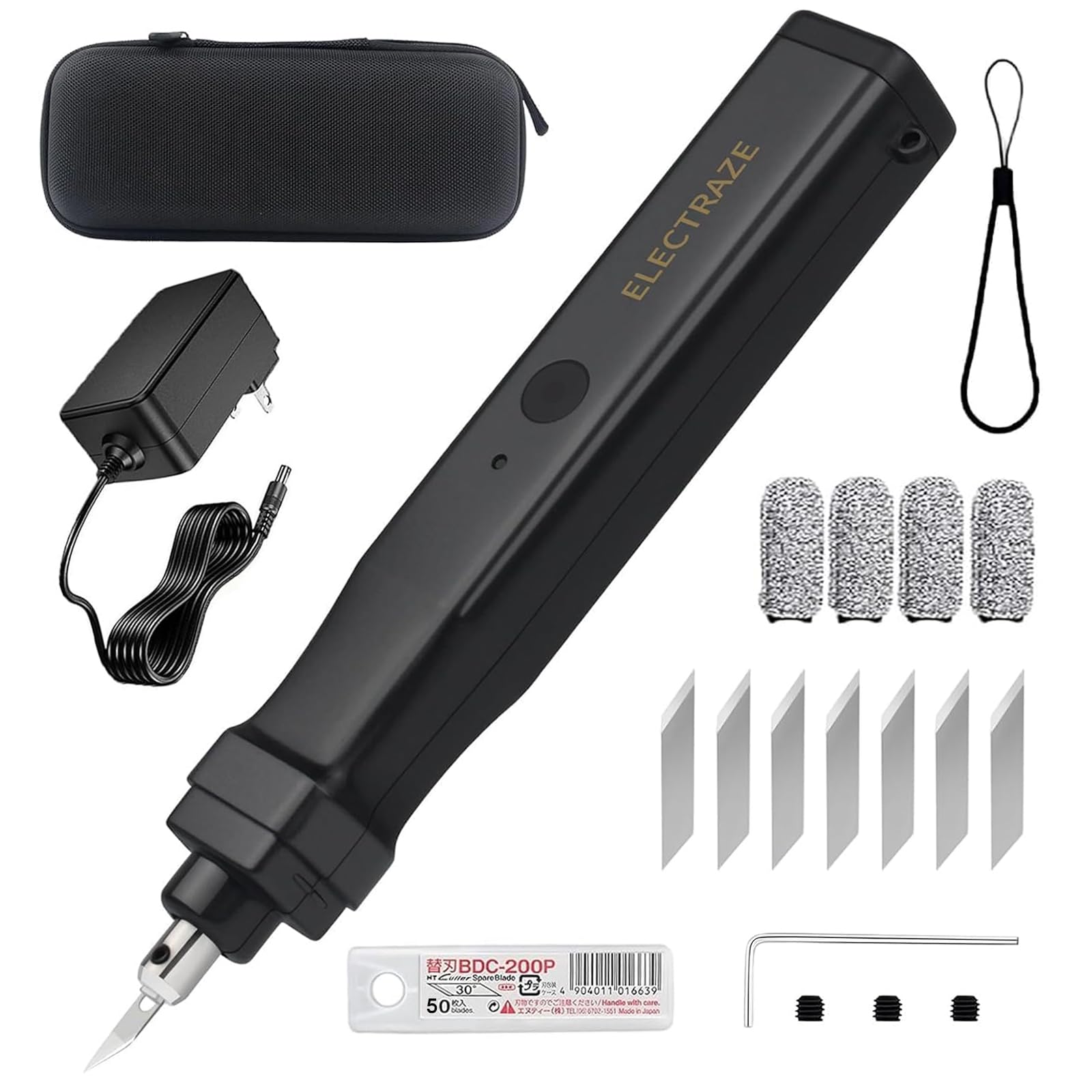 SSGNRY 2 in 1 Ultrasonic Knife, 40,000Hz Ultrasonic Cutter Knife, 50 Replacement Blades, Handheld Ultrasonic Cutter Suitable for cutting 3D printed