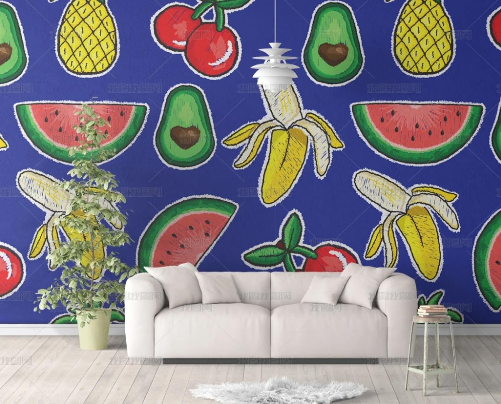 Papier peint autocollant imperméable en vinyle épais pour armoires et murs 6m