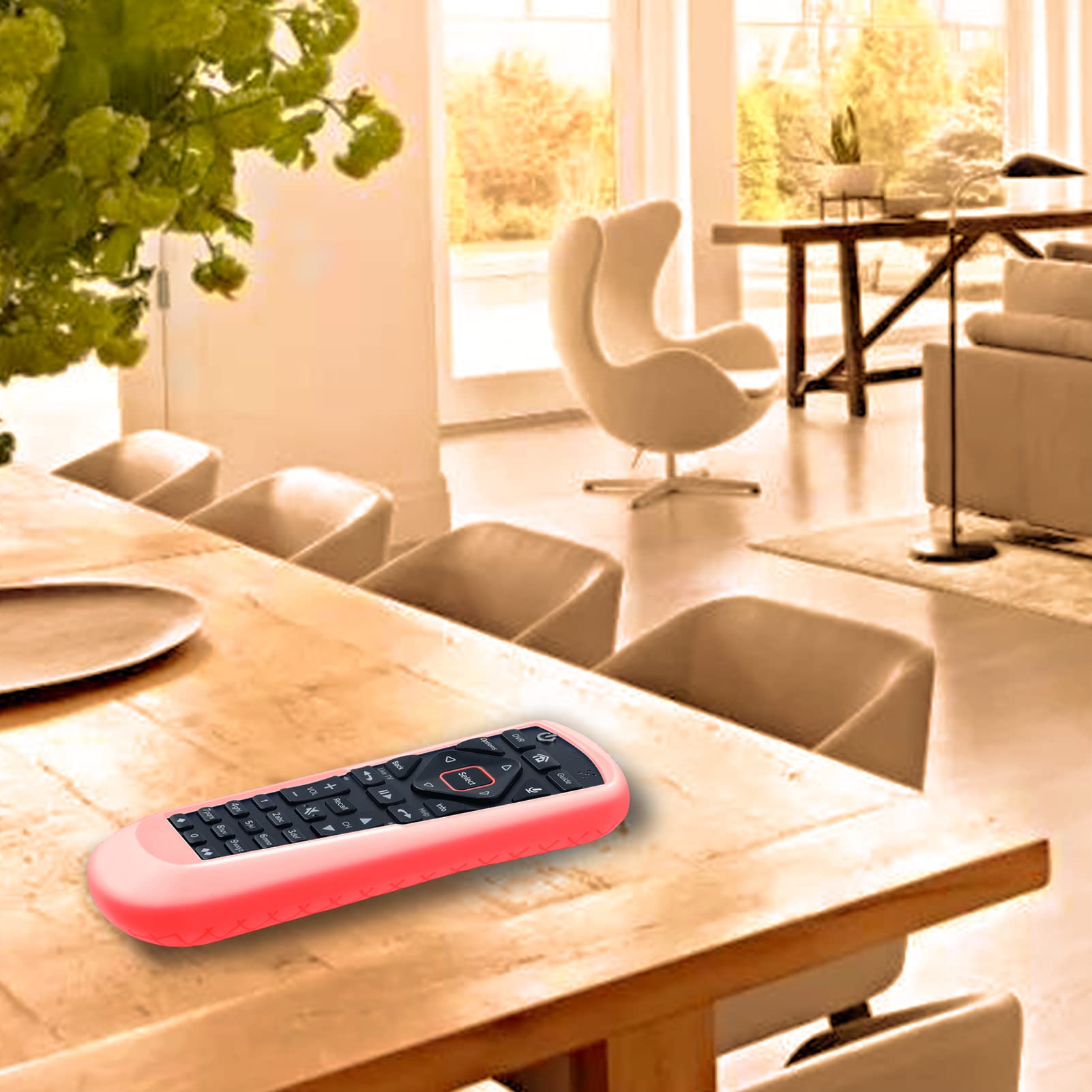 Paquete de 2 fundas para mando a distancia Dish Network 52.0/54.0, funda de silicona para control remoto de TV, funda de piel que brilla en la oscuridad, verde y rojo