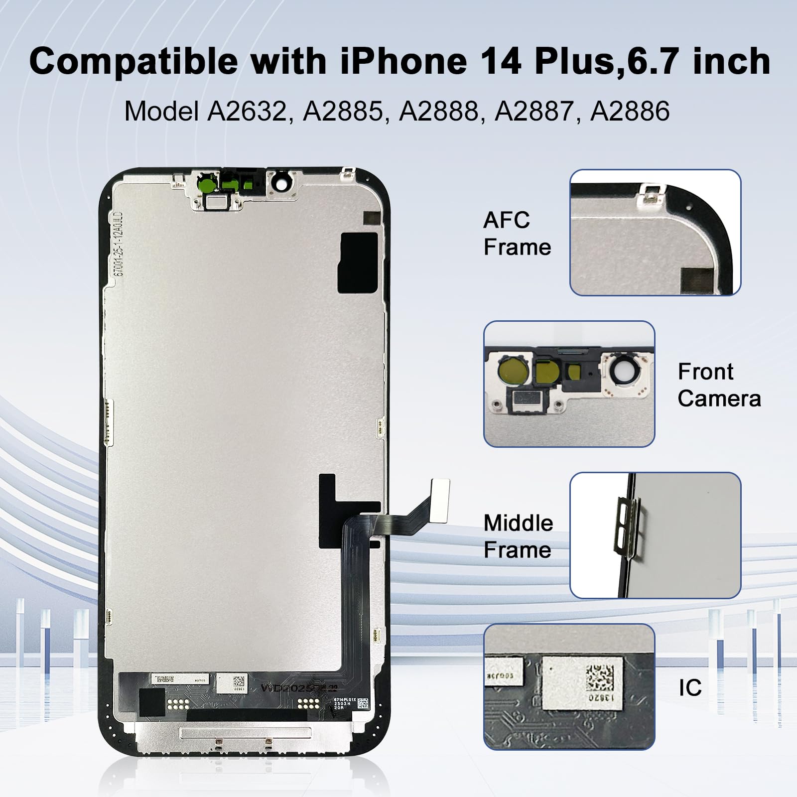 Amazon.com: LMQ for iPhone 14 Plus Screen Replacement 6.7'' LCD