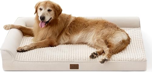 Miniatura 10 de Cama ortopédica para perros extra grande, XXL para perros, espuma en forma de L, parte inferior antideslizante, sofá gigante para mascotas y gatos