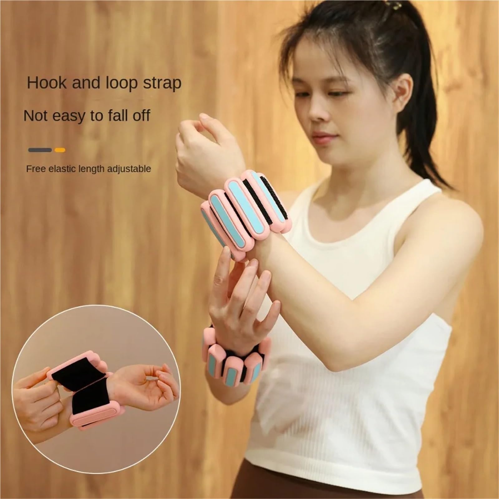 Pesas Para Tobillos 1 pulsera de pesas con bolsa de arena for ejercicios, equipo de fitness, correa de silicona for el tobillo, pulsera de pesas ajustable for muñeca for exteriores.
