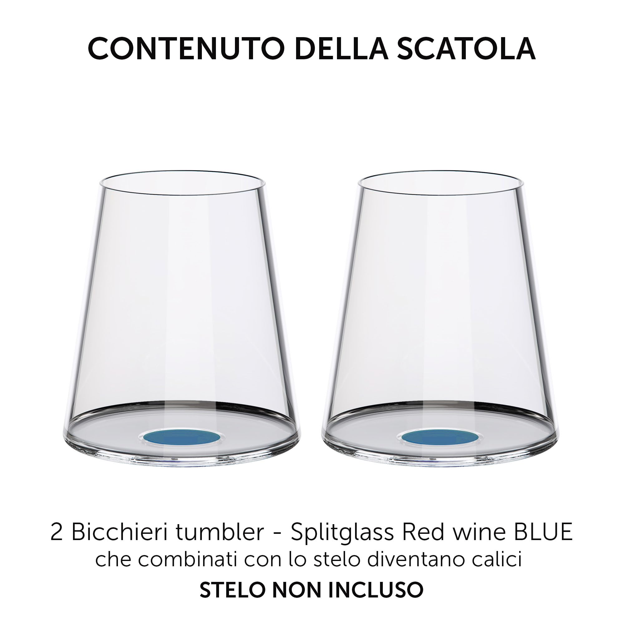 Trebonn SplitGlass (Blue, Red wine cup)