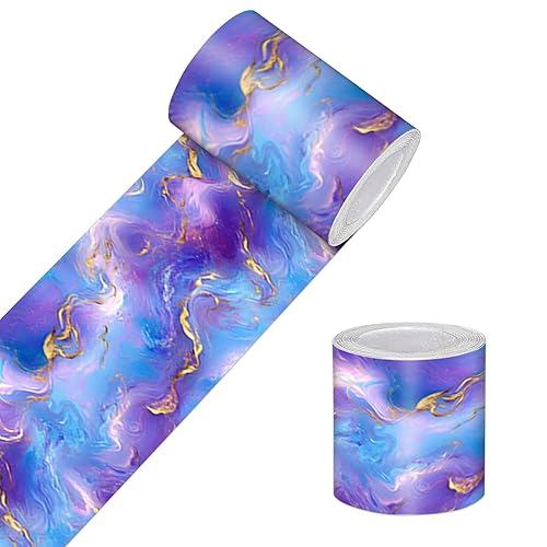 Wallpaper Border Peel and Stick Wall Border Galaxy Marble Swirl