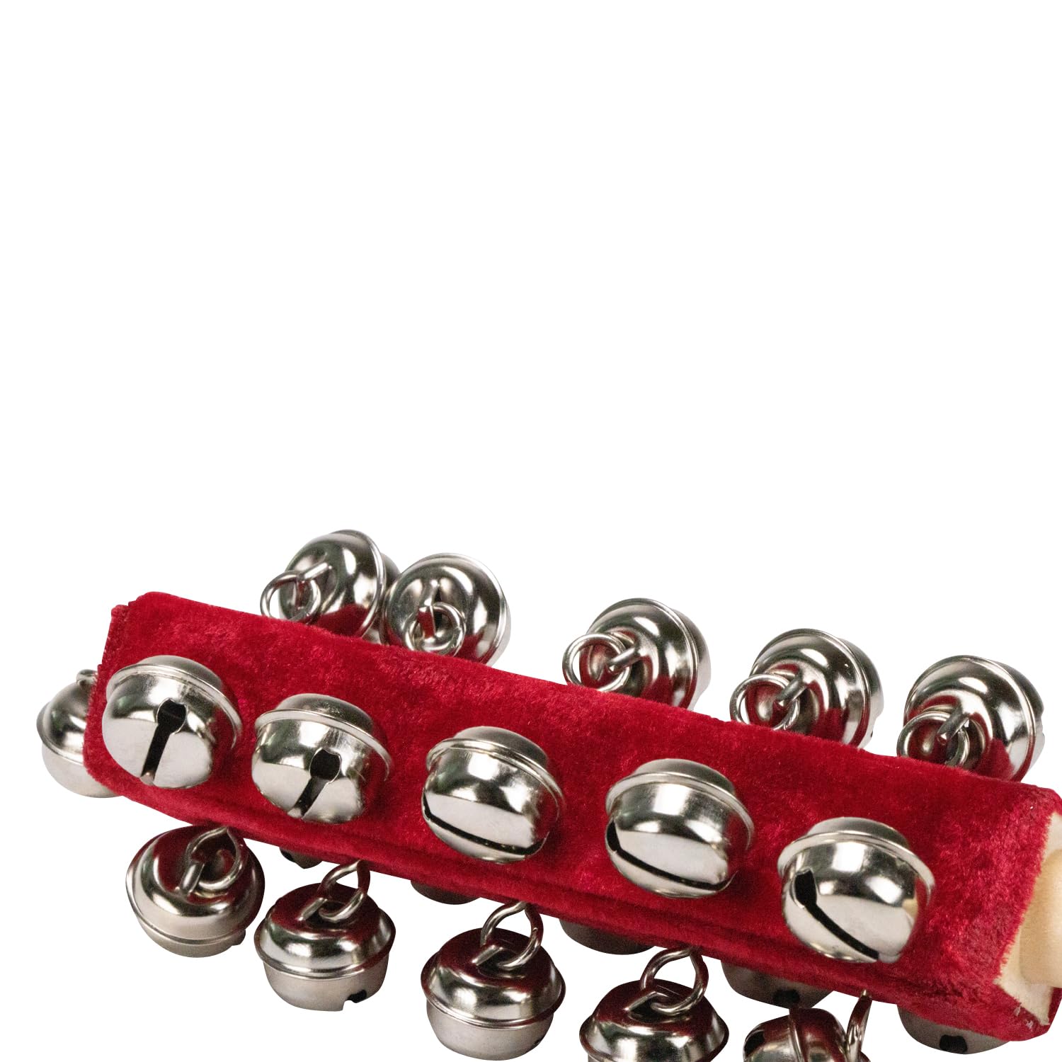 Sonaglio In Legno GICO Con Sonagli – Lunghezza 24 Cm – Strumento Musicale Per Bambini, Rivestito In Velluto
