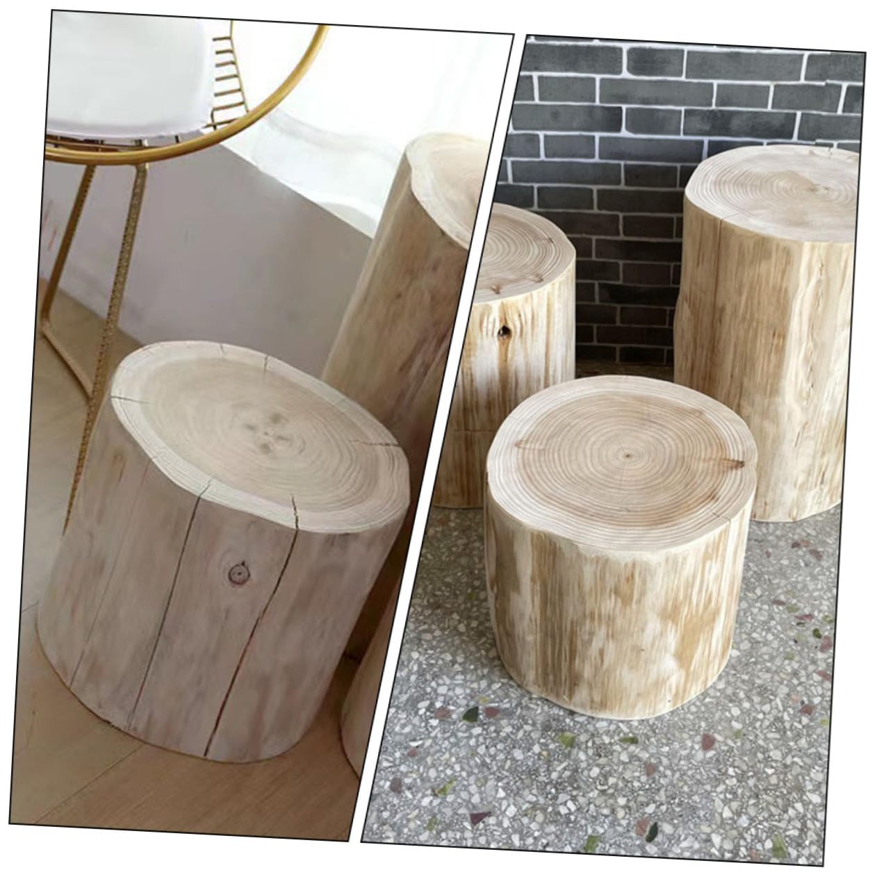 YARNOW Taburete de Madera Natural Pequeño para Cambiar Zapatos Mesa Auxiliar Multiusos para Sofá Dormitorio y Mesita de Noche Diseño Resistente Adecuado para Decoración y Doméstico