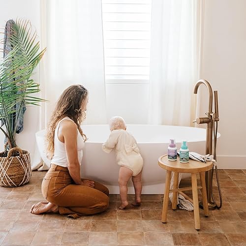 Miniatura 5 de Badger Baby Wash, Champú relajante para bebés y gel de baño con espuma de noche de lavanda, jabón corporal orgánico para bebés, jabón y champú suave