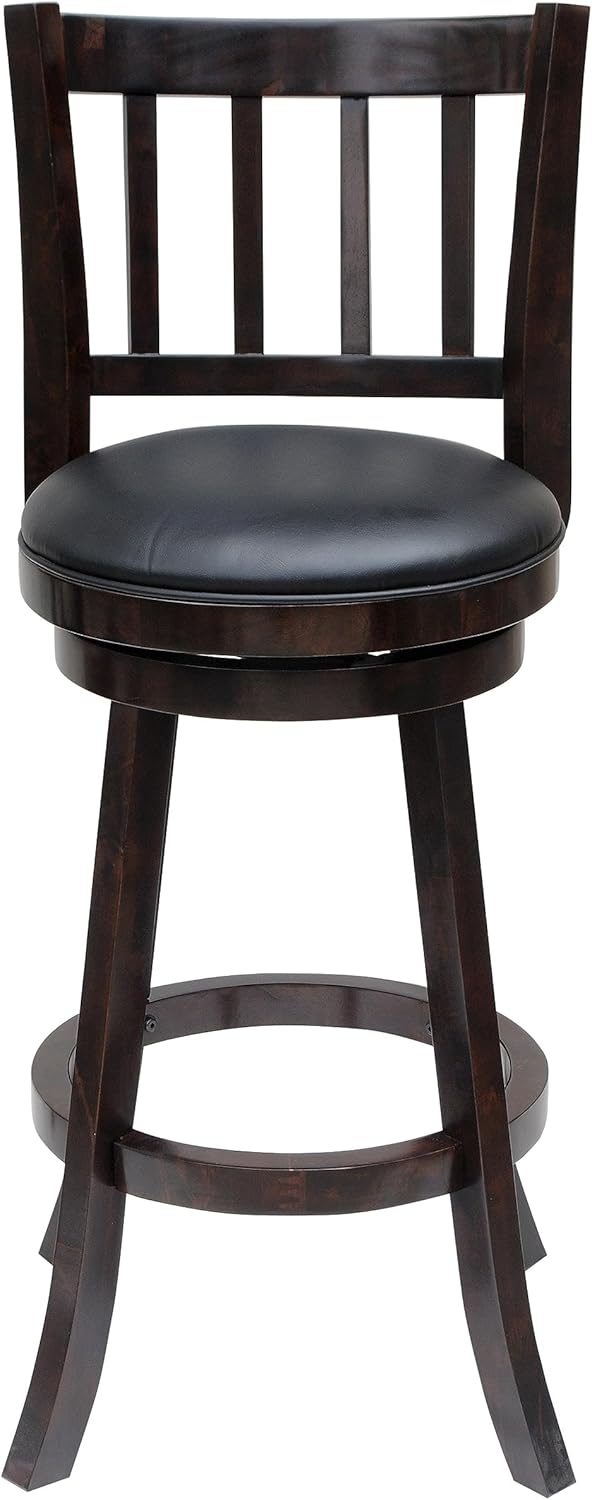 Boraam Bloomington 24" Swivel Counter Stool, Black/Cappuccino Home & Kitchen