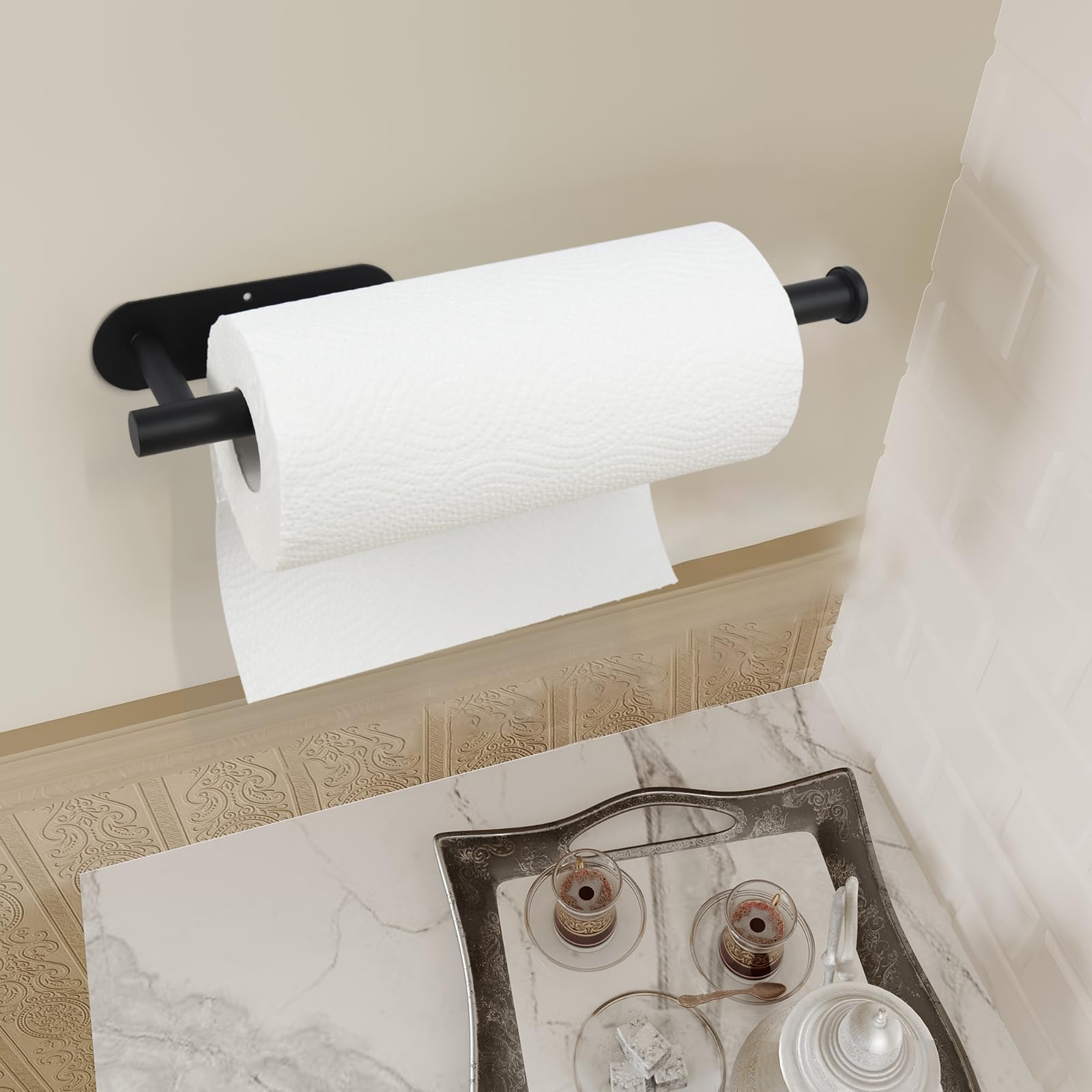Paquete de 2 soportes de torre de papel negro
